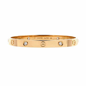 Cartier  Love 4 Diamond Bracelet 18K Yellow Gold with Diamonds